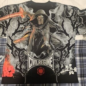 Civil Regime Men’s Black Kylo Ren Graphic Short Sleeve Tee